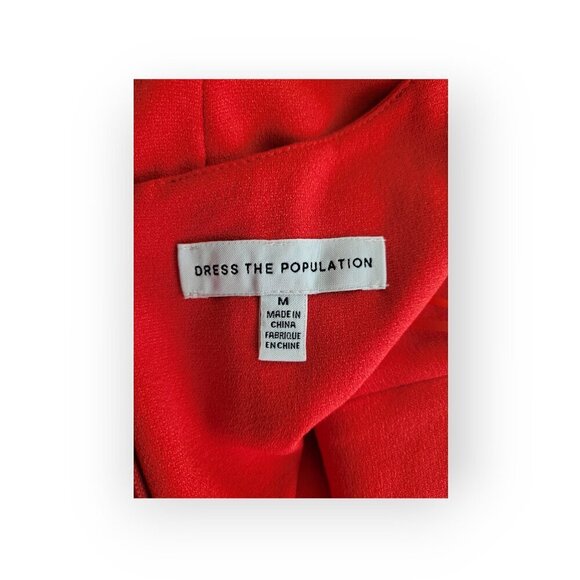 Dress The Population sleeveless ruffled Mira Y2K dress in poppy size M NWOT - Picture 7 of 13